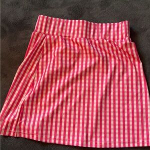 Pink Gingham A-Line Women's Tennis Skirt